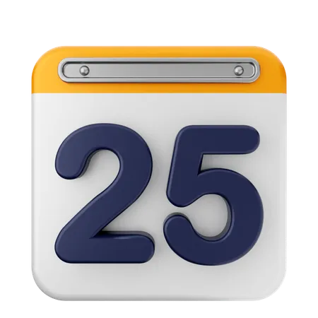 25ème calendrier  3D Icon