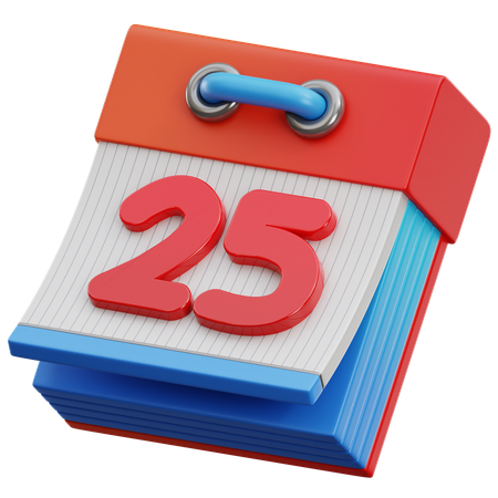 25th December  3D Icon