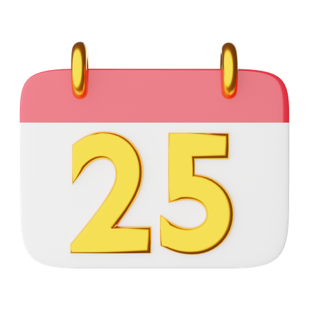 25th December  3D Icon