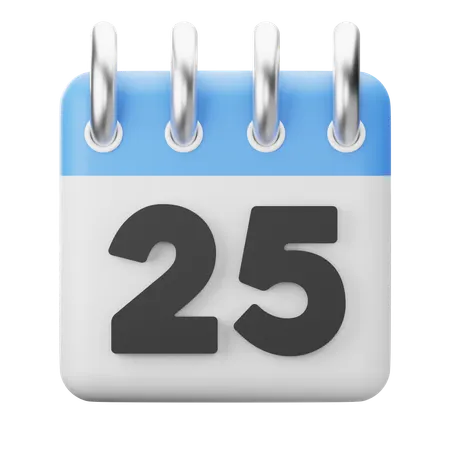 25th-twenty fifth  3D Icon