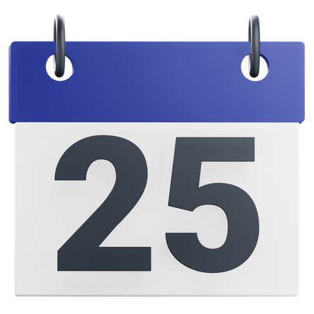 25th Twenty-Five Day  3D Icon