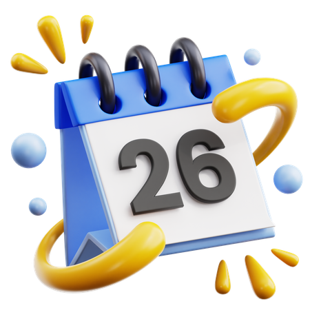 26 Datum  3D Icon