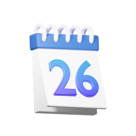 26 Datum  3D Icon