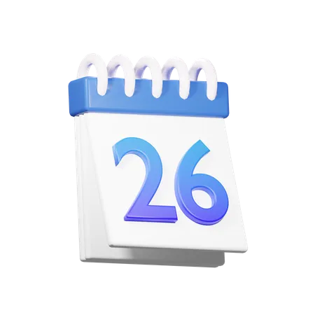 26 Datum  3D Icon