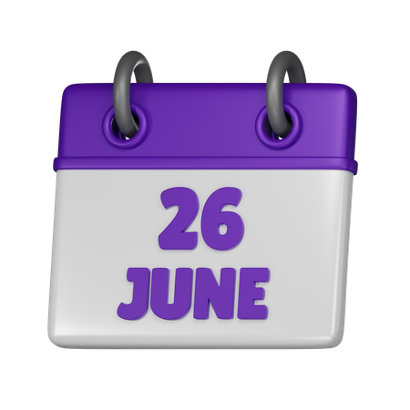 26 de junho  3D Icon