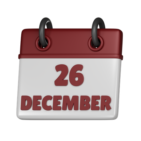 26. Dezember  3D Icon