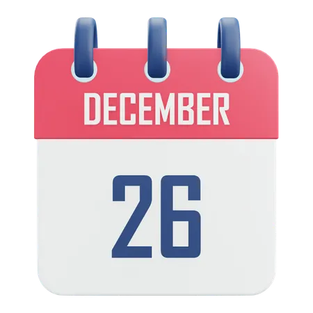 26 de diciembre  3D Icon