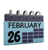 26 February Calender