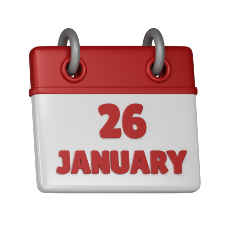 26 January  3D Icon