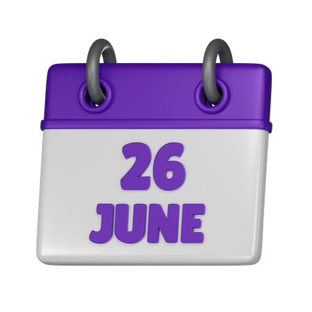 26 de junio  3D Icon