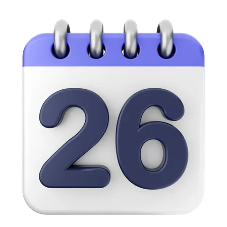 26. Kalender  3D Icon