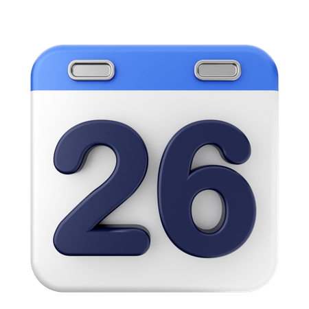 26. Kalender  3D Icon