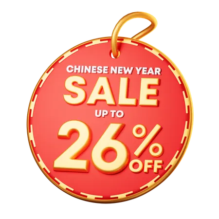 26 Percentage Discount  3D Icon
