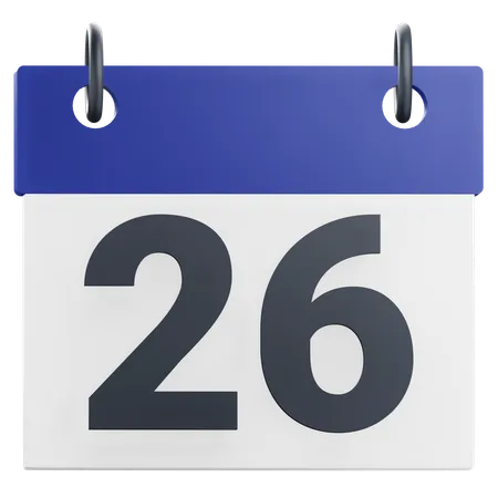 26e vingt-six jours  3D Icon