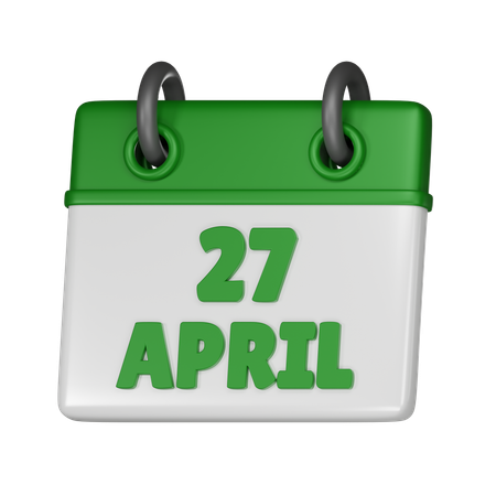 27 April  3D Icon