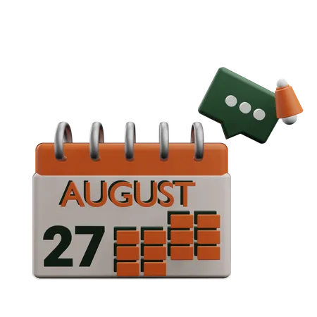 27 august  3D Icon