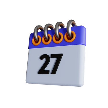 27. Datum  3D Icon