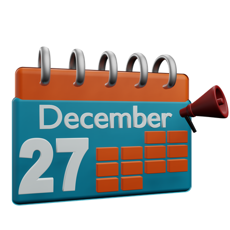 27 December  3D Icon