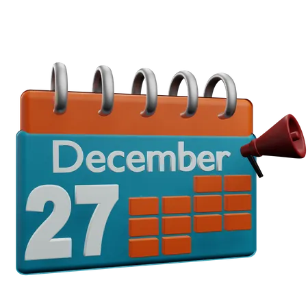 27 December  3D Icon