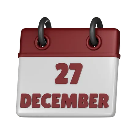 27 décembre  3D Icon