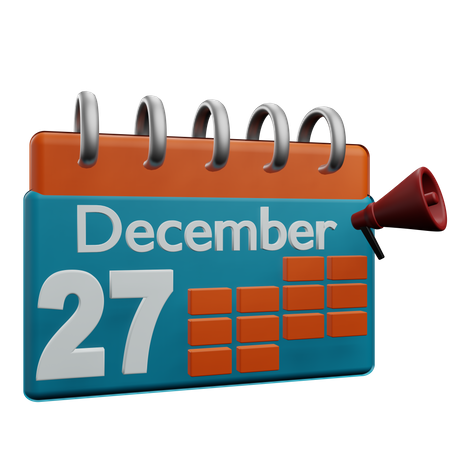 27. Dezember  3D Icon