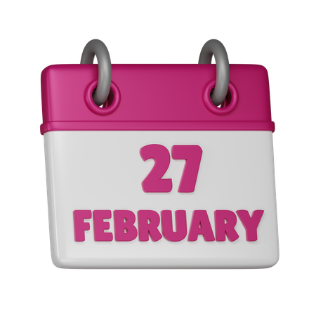 27 February  3D Icon