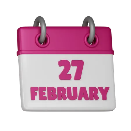 27 February  3D Icon