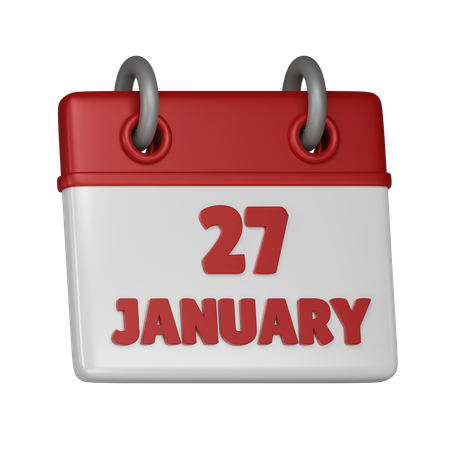 27 January  3D Icon