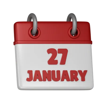 27 January  3D Icon