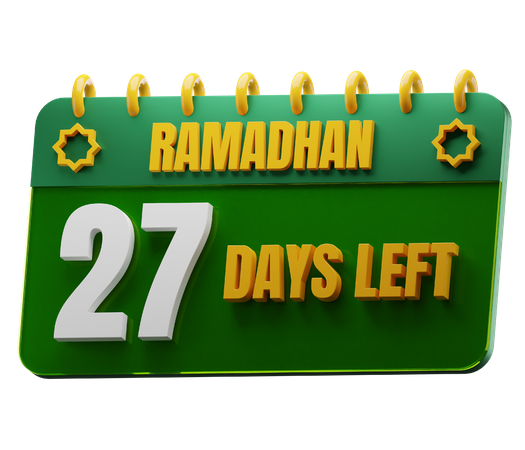 27 jours avant le Ramadan  3D Icon