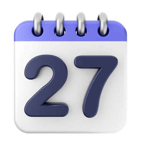 27. Kalender  3D Icon