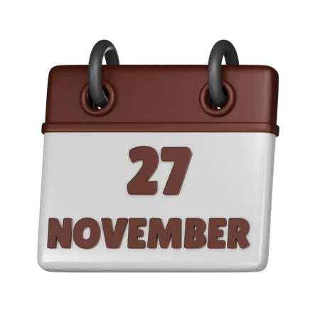 27. November  3D Icon