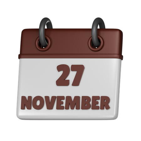 27 November  3D Icon