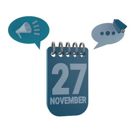27 November  3D Icon