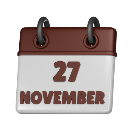 27 de noviembre  3D Icon