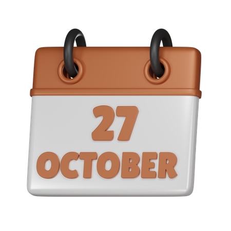 27 October  3D Icon