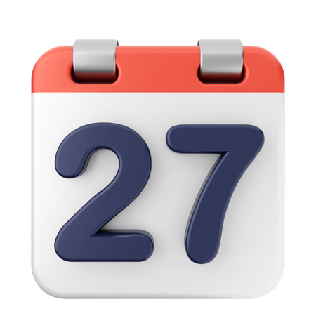 27º calendário  3D Icon