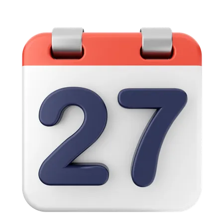 27º calendário  3D Icon