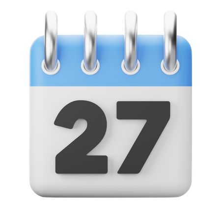 27th-twenty-seventh  3D Icon