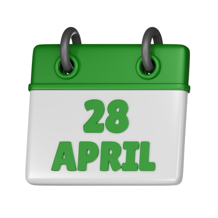 28 April  3D Icon