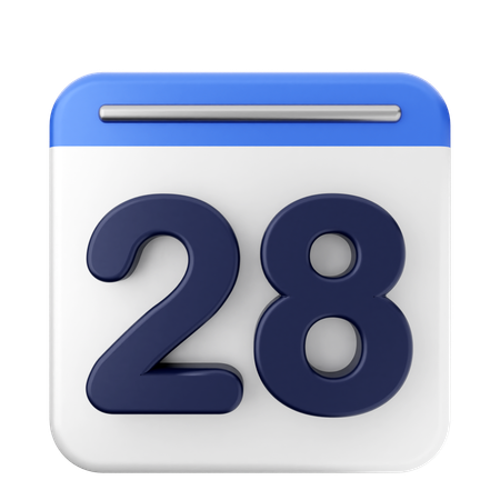 Calendario 28  3D Icon