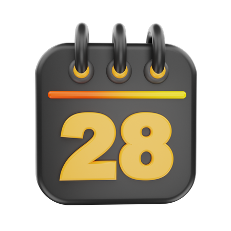 28 data  3D Icon