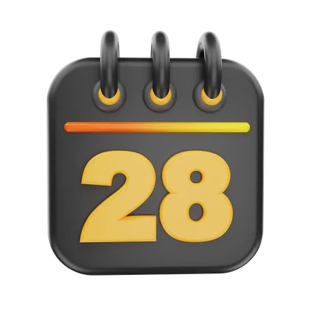 28 data  3D Icon