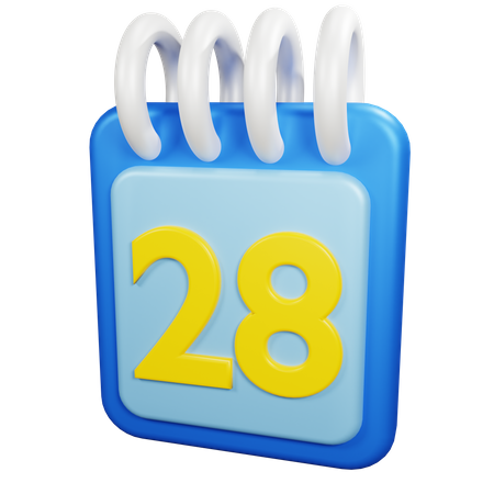 28 jours  3D Icon