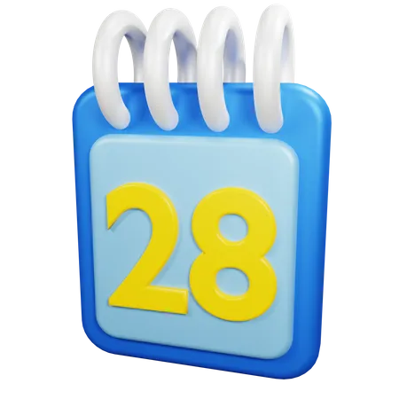 28 jours  3D Icon