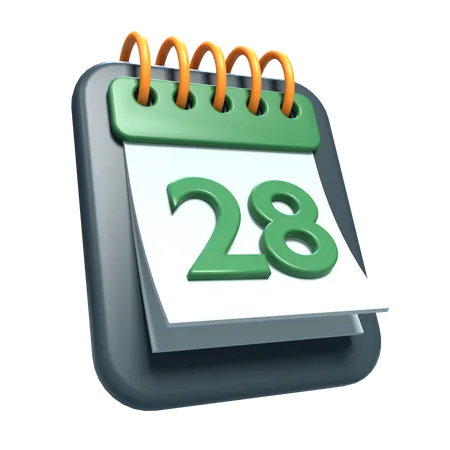 28 Datum  3D Icon