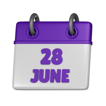 28 de junho  3D Icon