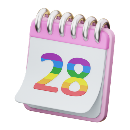 28esimo calendario dell'orgoglio  3D Icon