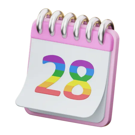 28esimo calendario dell'orgoglio  3D Icon