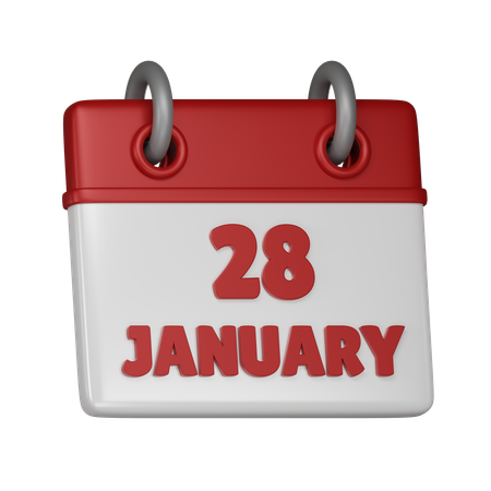 28 January  3D Icon